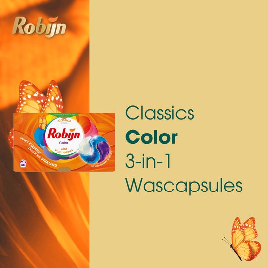 Robijn Classics 3-in-1 Wascapsules - Color - 3 x 40 wasbeurten - Voordeelverpakking