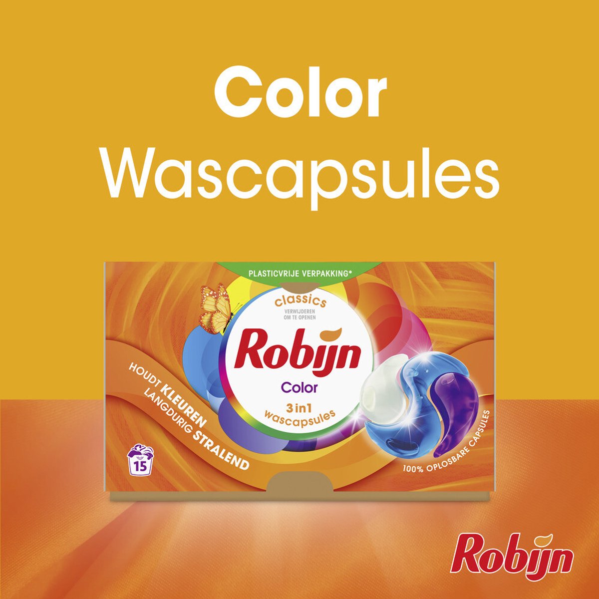 Robijn Classics 3-in-1 Wascapsules - Color - 3 x 40 wasbeurten - Voordeelverpakking